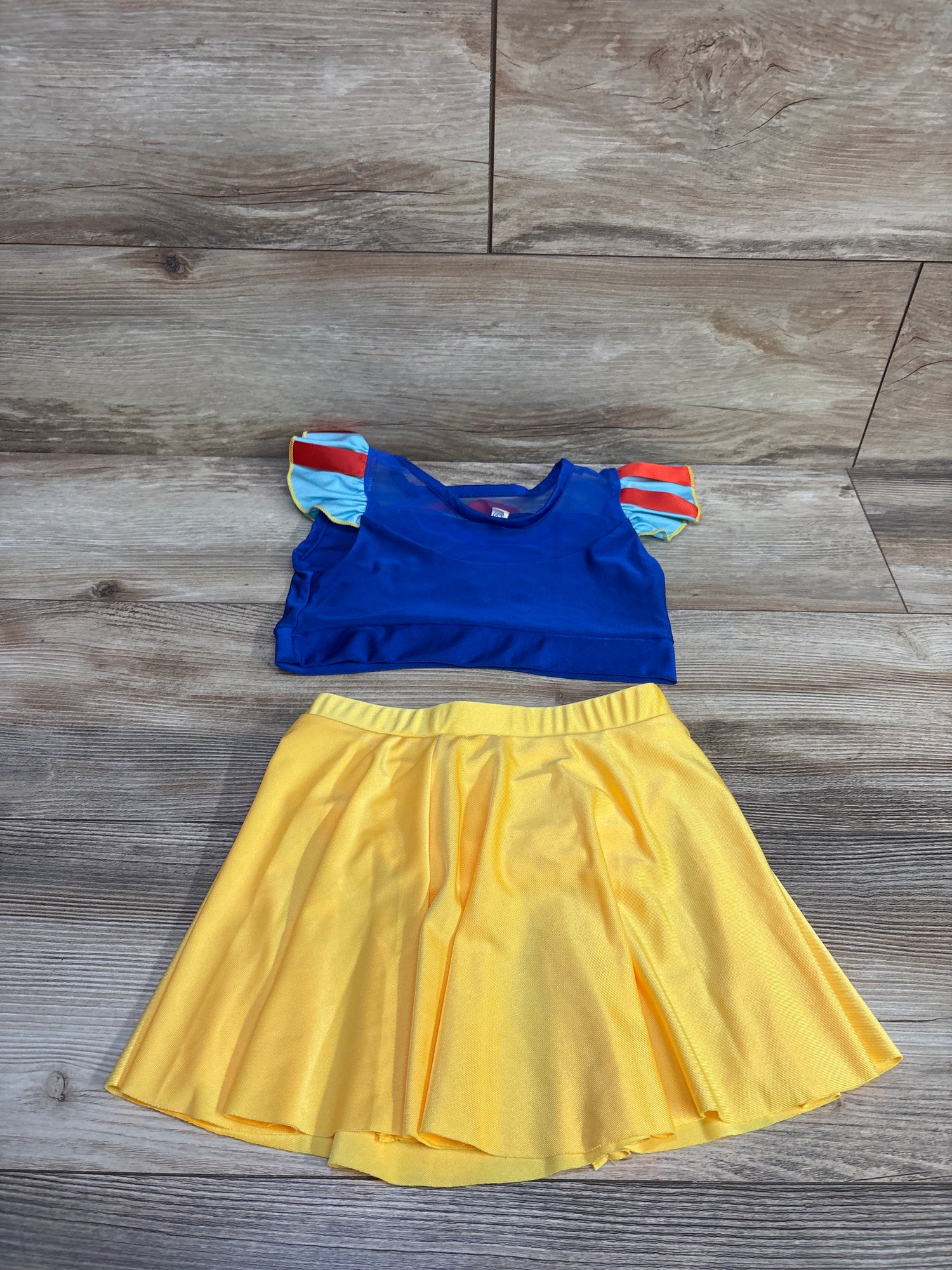 Luo Bei Er 2pc Snow White Swim Suit Set Blue sz 5/6T