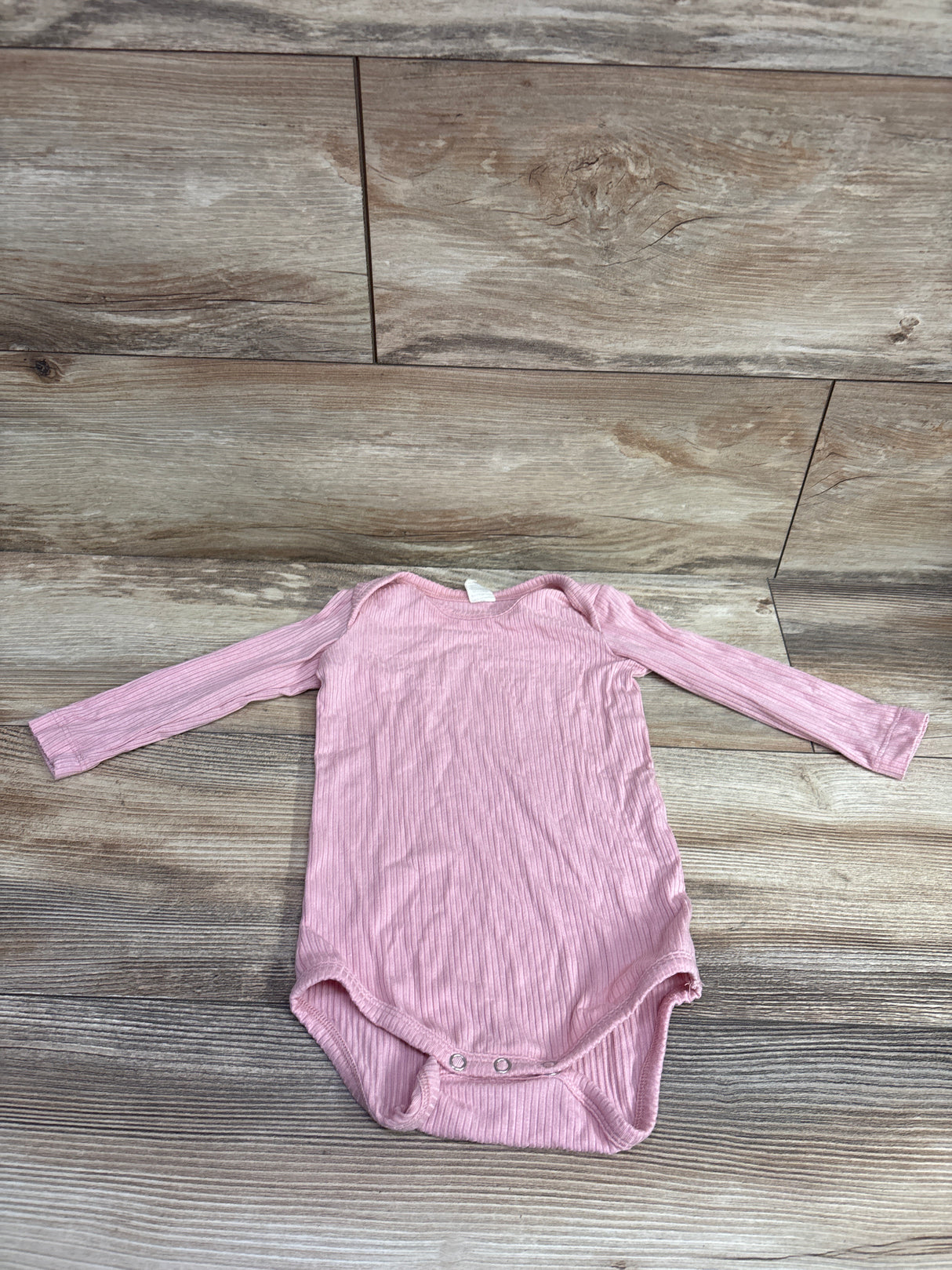 Kate Quinn Ribbed Modal Long Sleeve Bodysuit Pink sz 6-12m