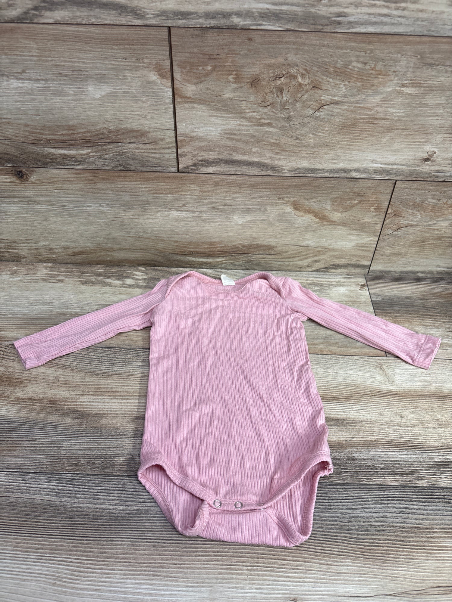 Kate Quinn Ribbed Modal Long Sleeve Bodysuit Pink sz 6-12m