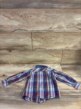 Levi's Button-Up Plaid Shirt Blue sz 18m