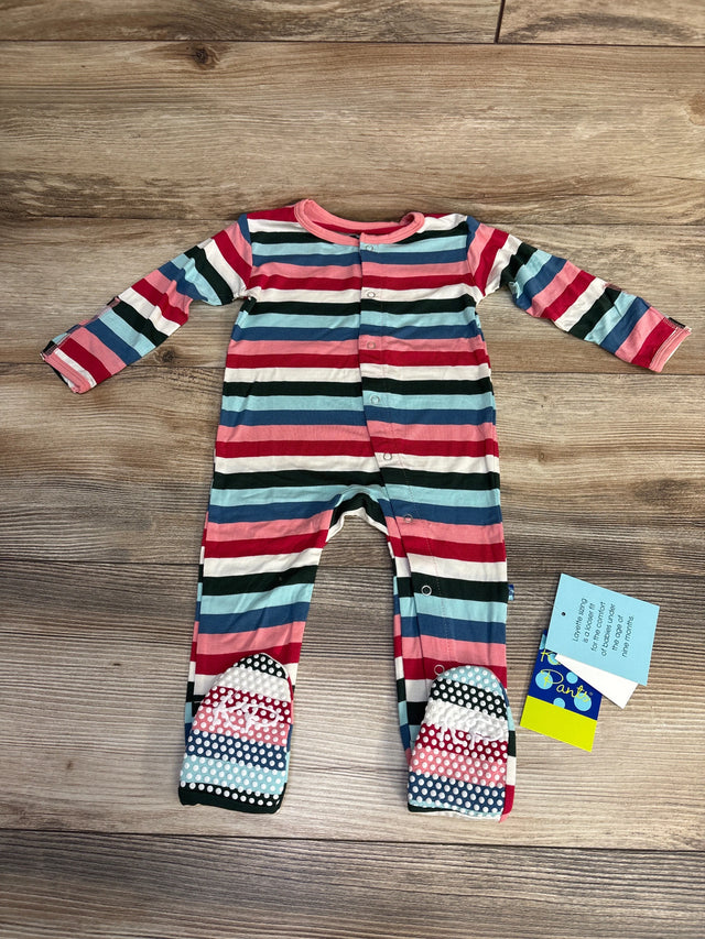NEW KicKee Pants Footie w/Snaps in Snowball Multi Stripe sz 6-9m - Me n Mommy To Be