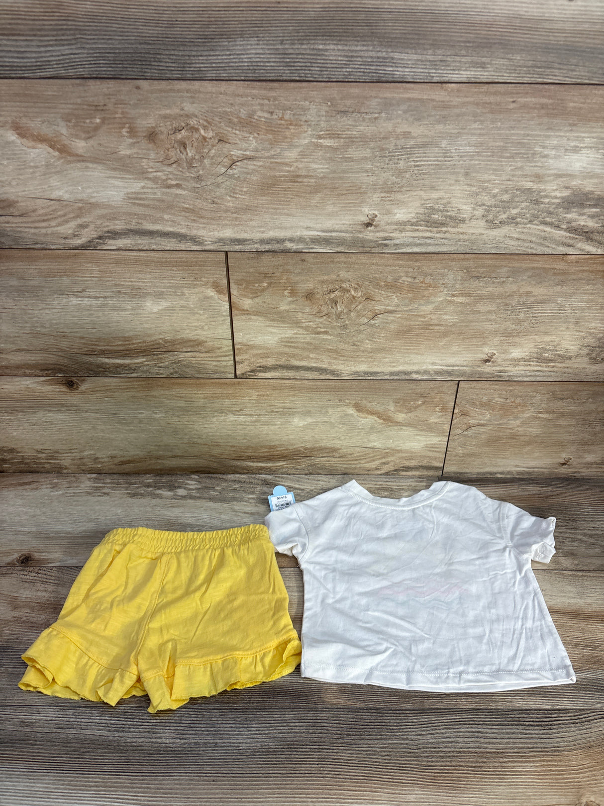 NEW Cat & Jack 2Pc Sun and Waves T-Shirt & Shorts Set White sz 3T