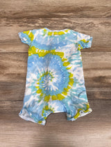 Children's Place Best. Baby. Ever. Tie-Dye Sleep Romper Blue sz 3-6m