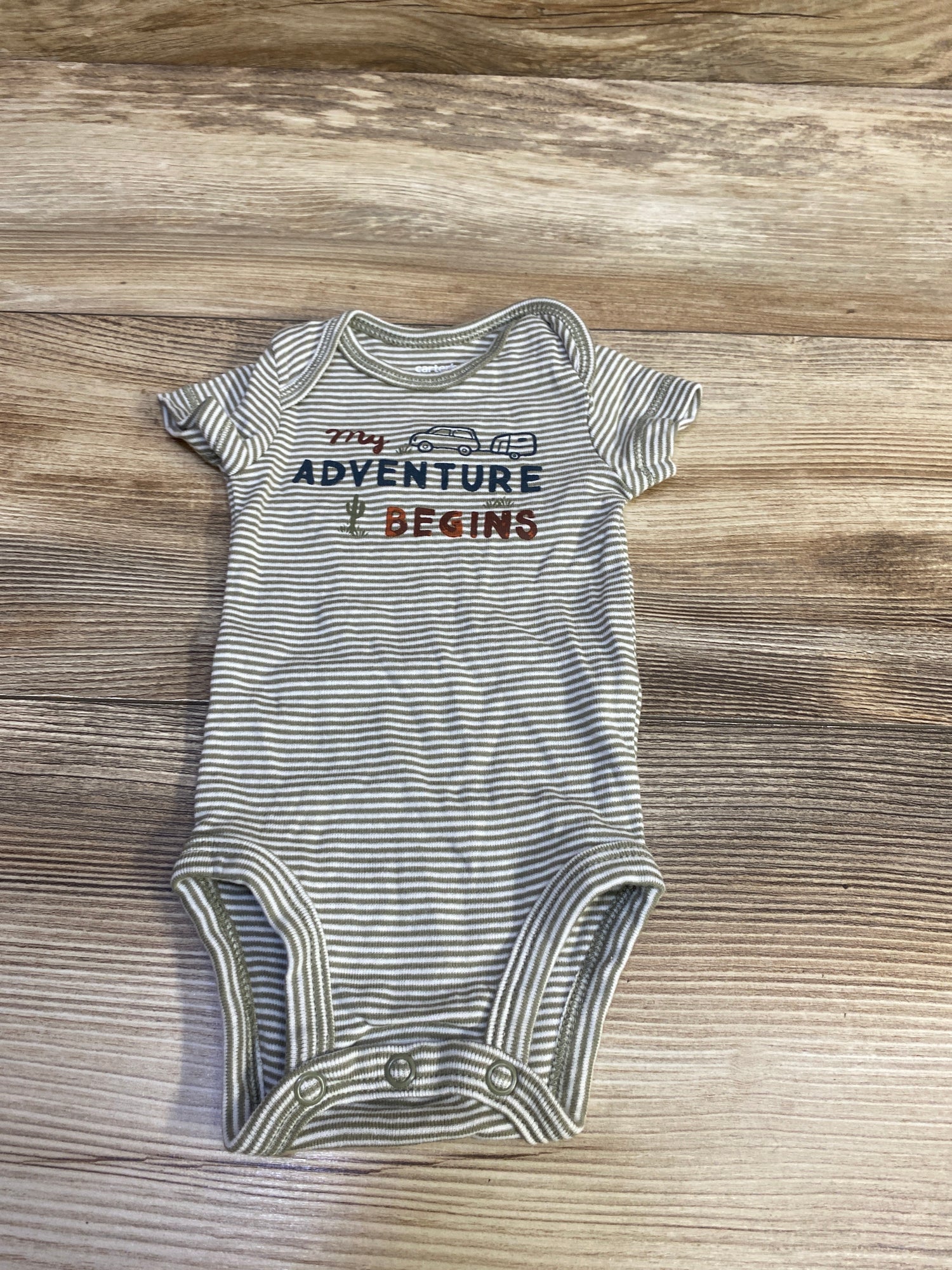 Carter's 'My Adventure Begins' Bodysuit Green sz Newborn