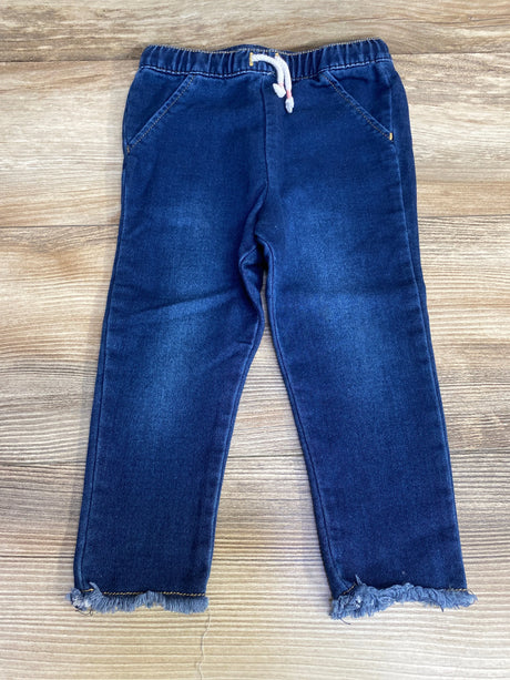 Cat & Jack Raw Edge Hem Pants Blue sz 18m - Me n Mommy To Be
