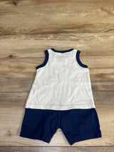 NEW First Impressions Good Sport Shortie Romper White sz 3-6m