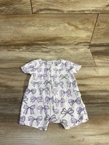 Cotton On Baby Bow Print Sleep Romper White sz Newborn