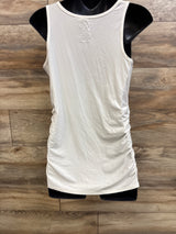 Time and Tru Maternity Ruched Tank Top White sz Medium