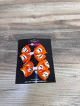NEW Orange Ghost Print Bows, 2pk