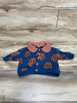 The Pepper Dog Print Button Up Cardigan Blue sz 12m