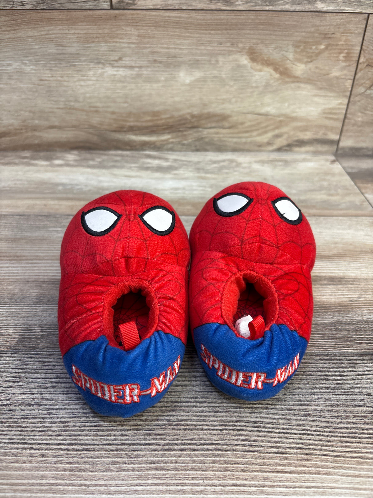 Marvel Spider Man 3D Plush Slippers Red sz 5-6c