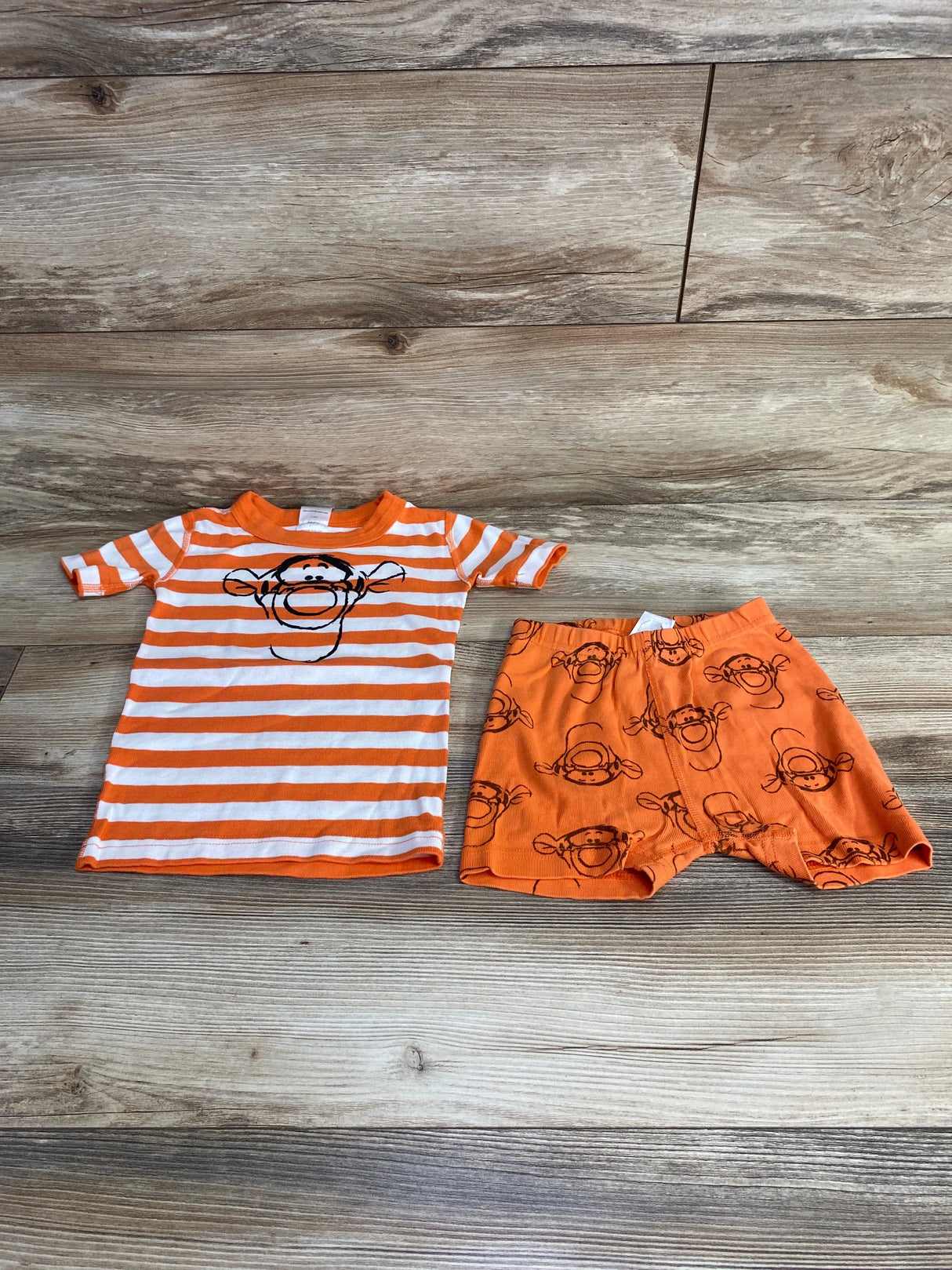 Hanna Andersson x Disney 2pc Tigger Organic Pajama Set Orange sz 4T