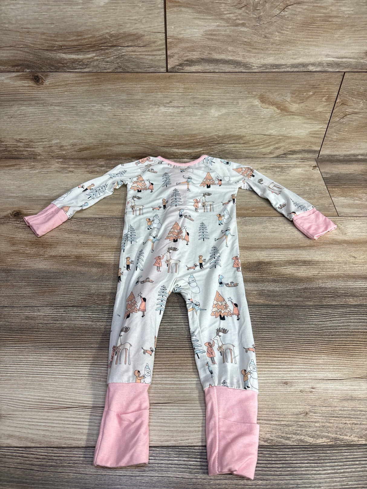 DreamLot Christmas Print Sleeper White sz 3-6m