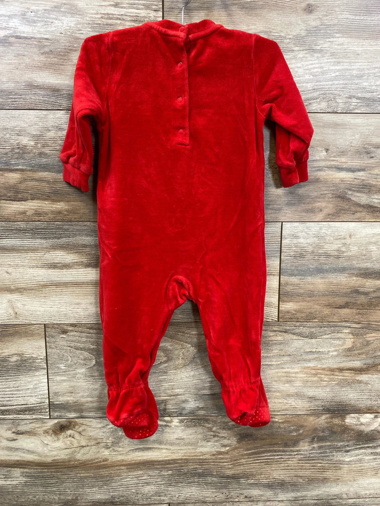 Disney Baby Store Terry Cloth Mickey Mouse My First Christmas Sleeper Red sz 12-18m