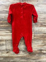 Disney Baby Store Terry Cloth Mickey Mouse My First Christmas Sleeper Red sz 12-18m
