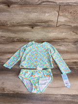 NEW Cat & Jack 2pc Floral Rashguard Set Mint sz 5T