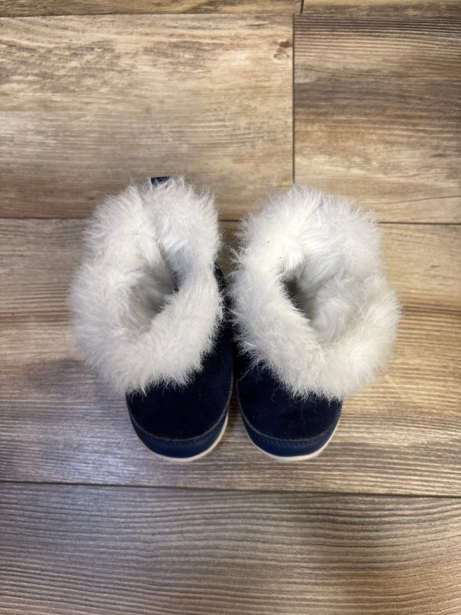 FEETCITY Faux-Fur Lined Boots Navy sz 5c