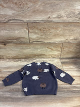 Grayson Mini Fine Knit Sheep Sweater Grey sz 18m