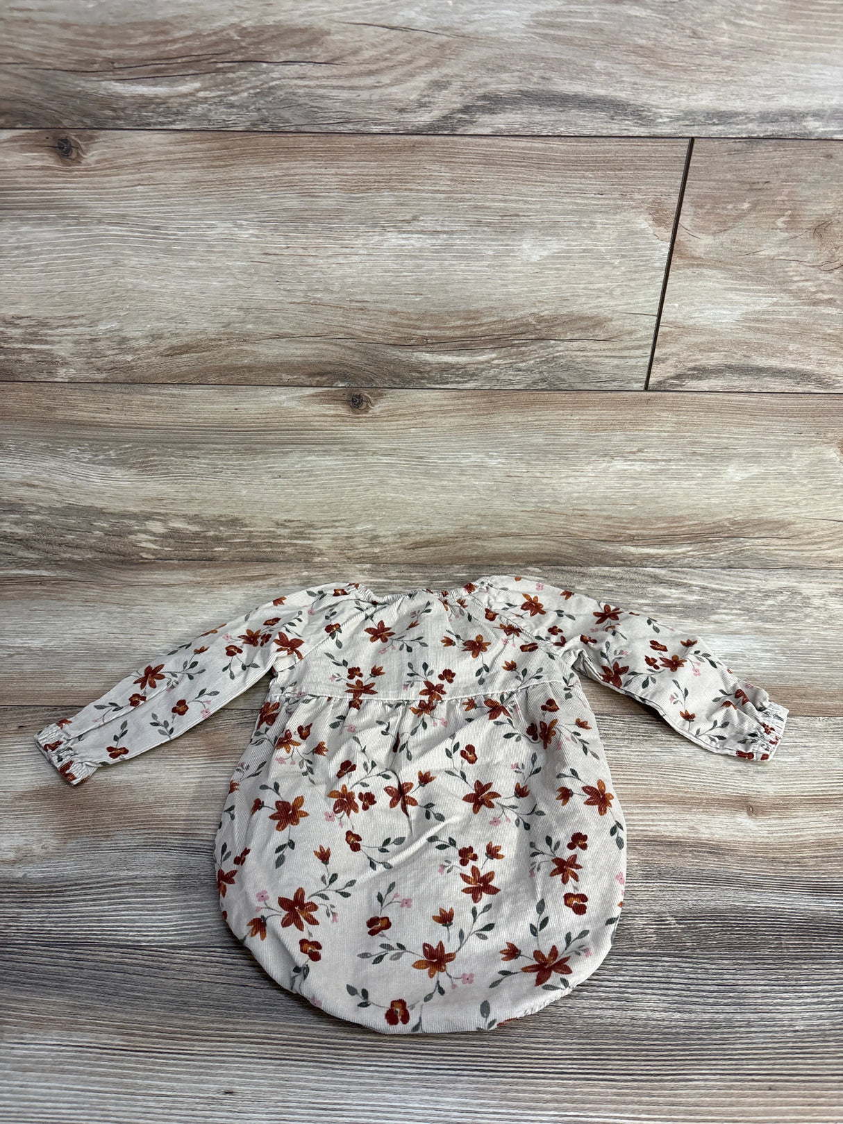 Carter's Floral Corduroy Bubble Romper Tan sz 9m