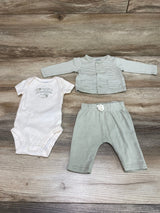 Carter's 3pc My Sunshine Bodysuit Set Cream/Green sz Newborn