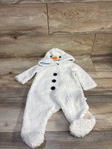 NEW Snowman Sherpa Hooded Coverall White sz 3/6m