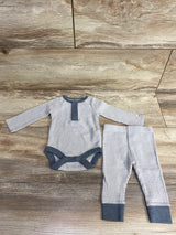 Cloud Island 2pc Waffle Knit Henley Bodysuit & Bottoms Grey sz Newborn