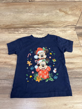 Bella + Canvas Kids Mickey Mouse Christmas Shirt Navy sz 2T