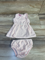 Juicy Couture 2pc Terry Cloth Dress & Bloomers Set Pink sz 6/9m
