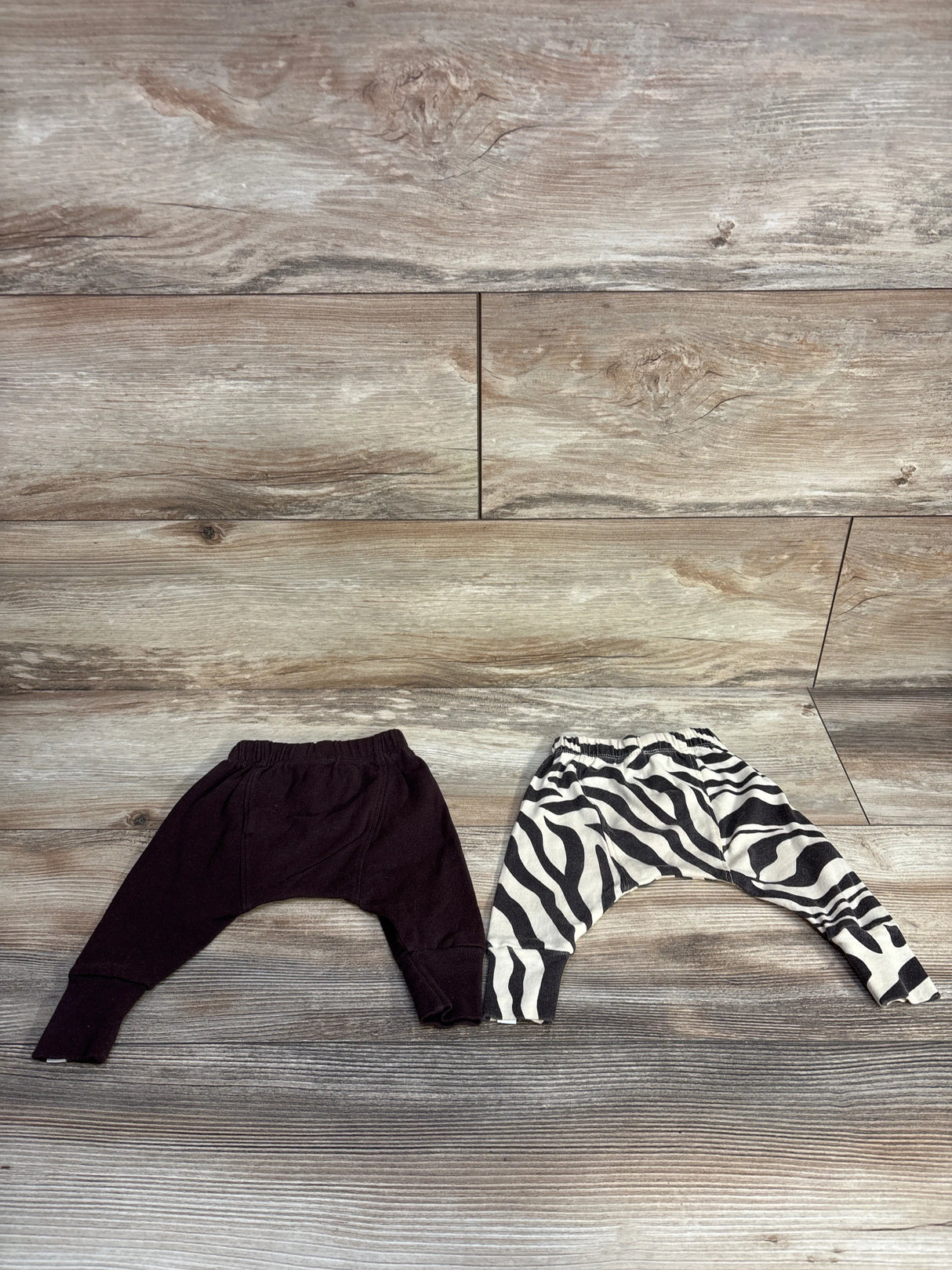 Honest Baby 2pk Striped Pull On Pants Cream sz Newborn