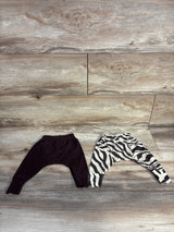 Honest Baby 2pk Striped Pull On Pants Cream sz Newborn