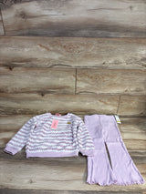 NEW Juicy Couture 2pc Textured Plush Sweatshirt & Ribbed Pants Set White sz 3T