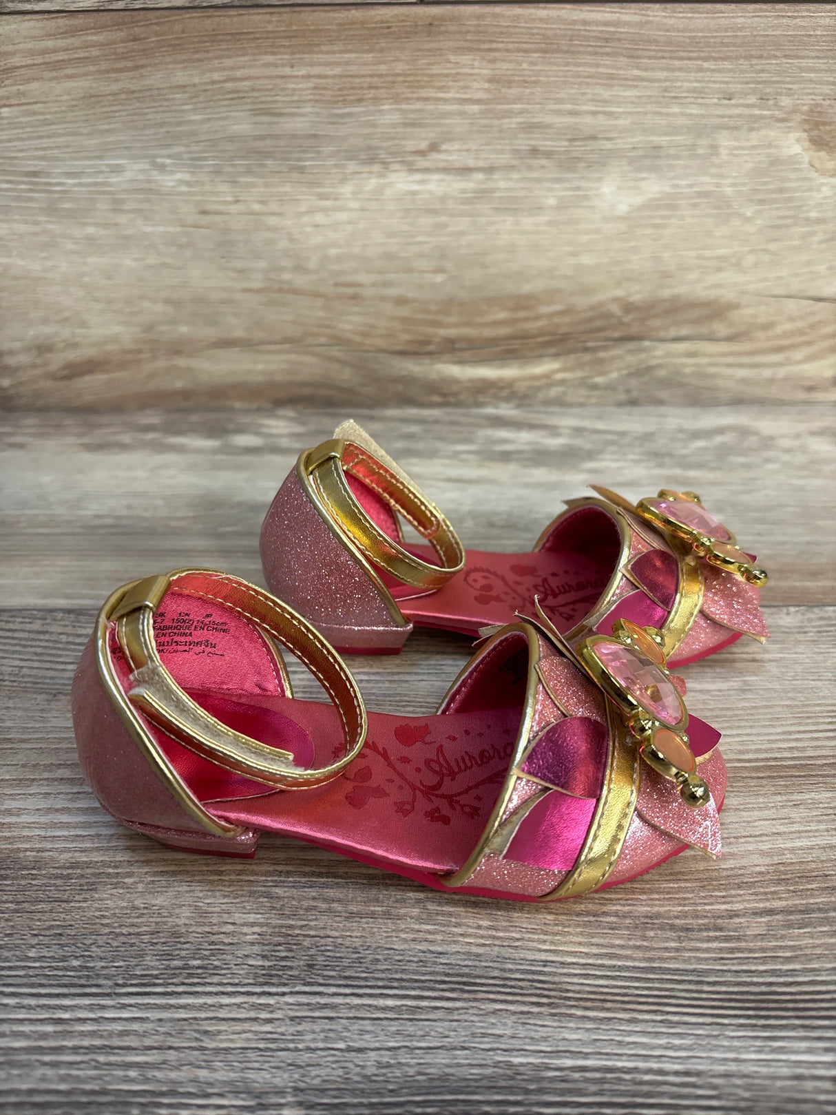 Disney Sleeping Beauty Aurora Costume Shoes Pink sz 7/8c
