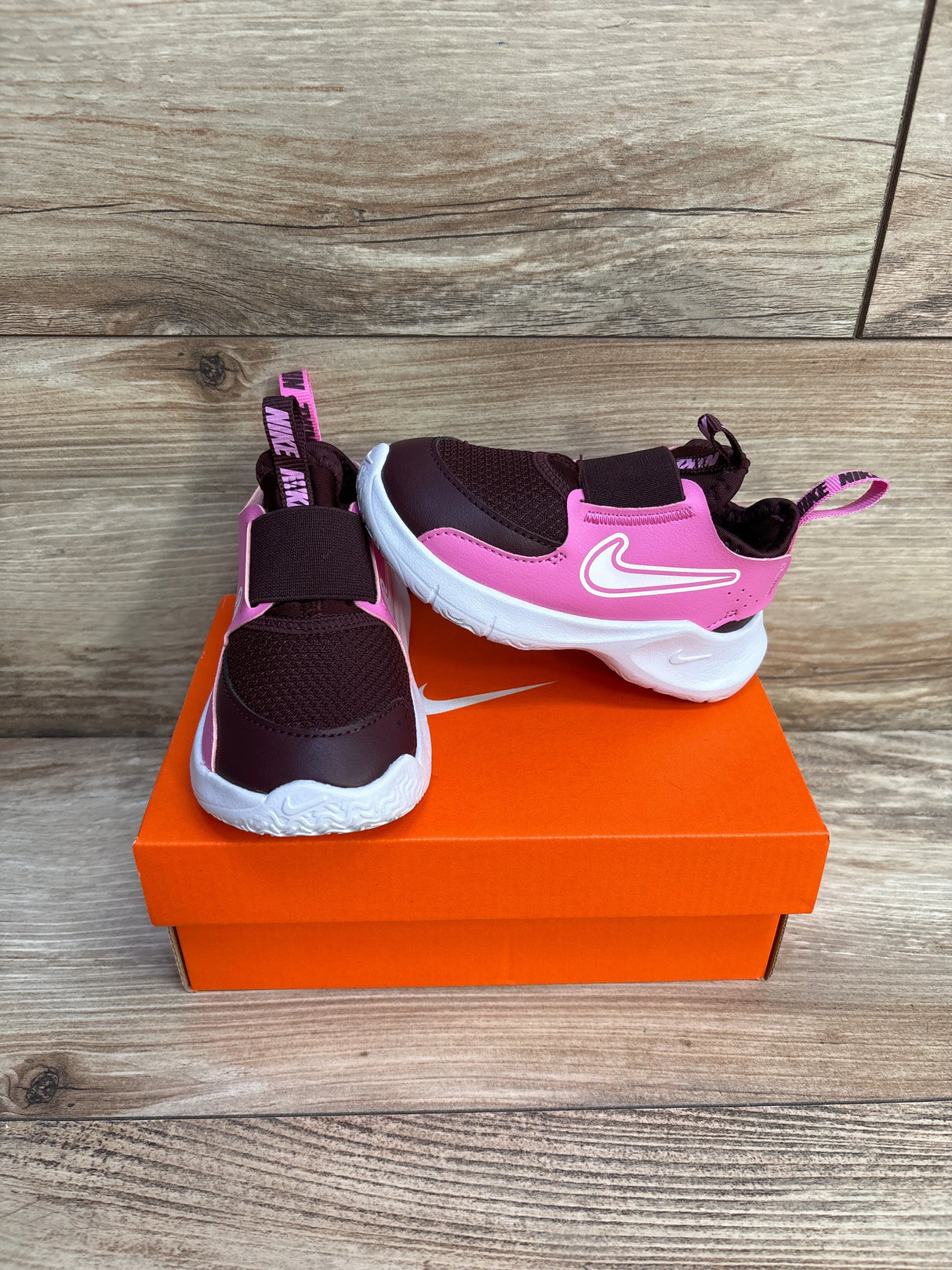 Nike Flex Runner 3 TD 'Burgundy Crush' Sneakers sz 6c