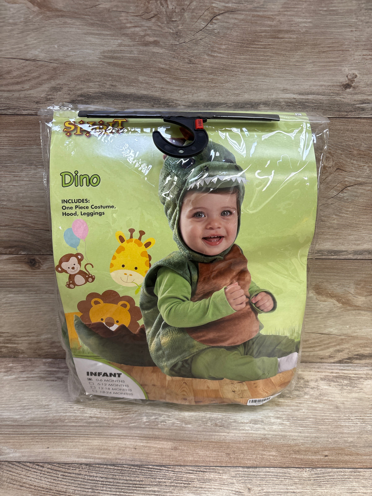 Spirit 3pc Plush Dino Costume Green sz 0-6m