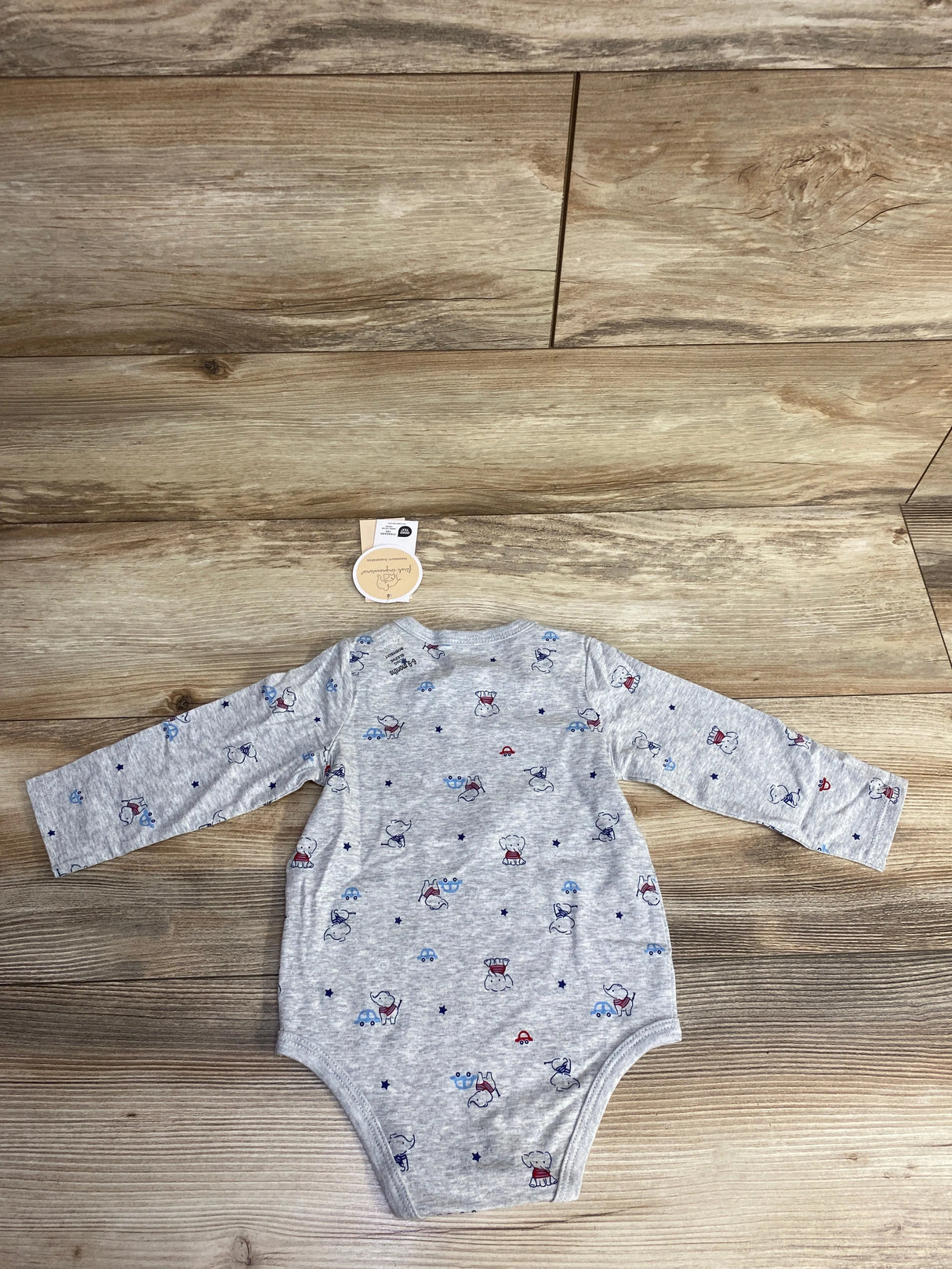 NEW First Impressions Elephant Bodysuit Grey sz 6-9m