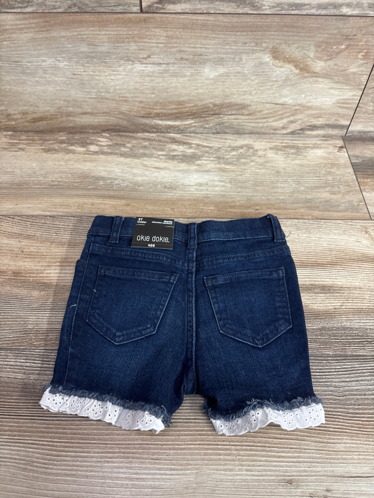 NEW Okie Dokie Eyelet Trim Denim Shorts sz 3T