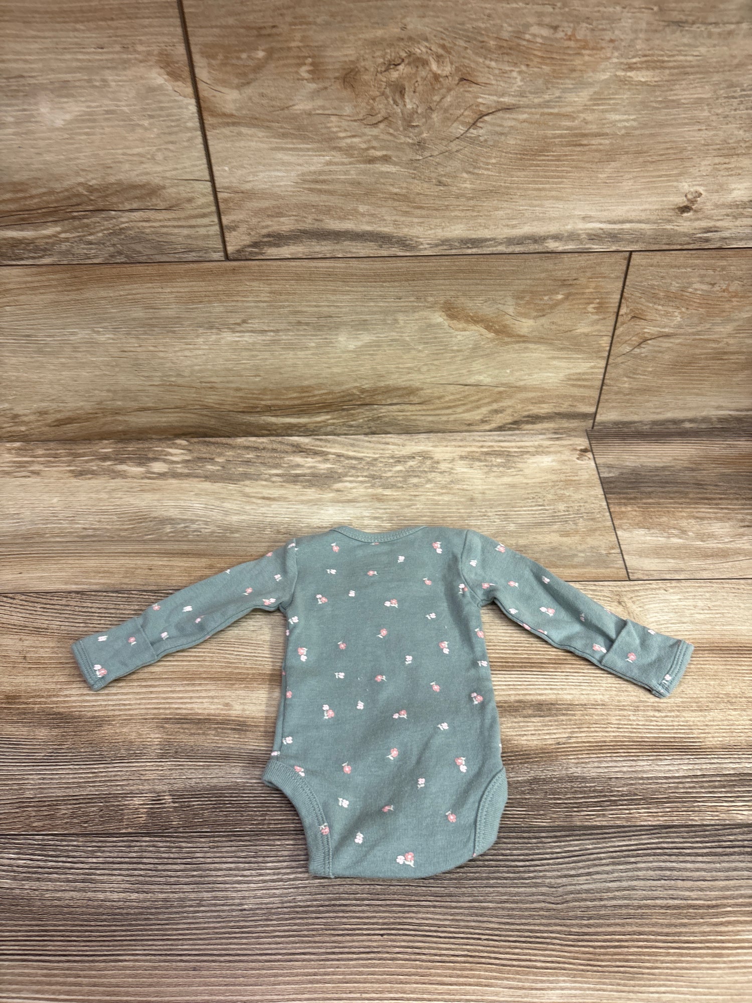Carter's Long Sleeve Bodysuit Green sz Preemie