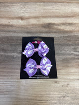 NEW Purple Ghost Print Bows, 2pk