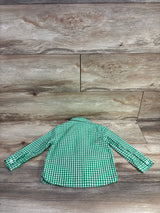 YLK Gingham Button Up Shirt Green sz 9-12m