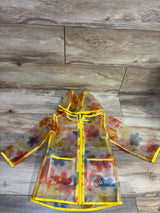 Cat & Jack Floral Clear Rain Jacket Yellow sz 18m
