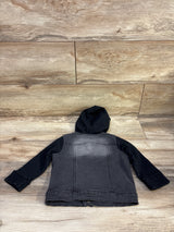 First Impressions Hooded Denim Jacket Black sz 12m