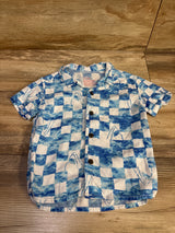 Cat & Jack Button Up Shirt Blue sz 2T