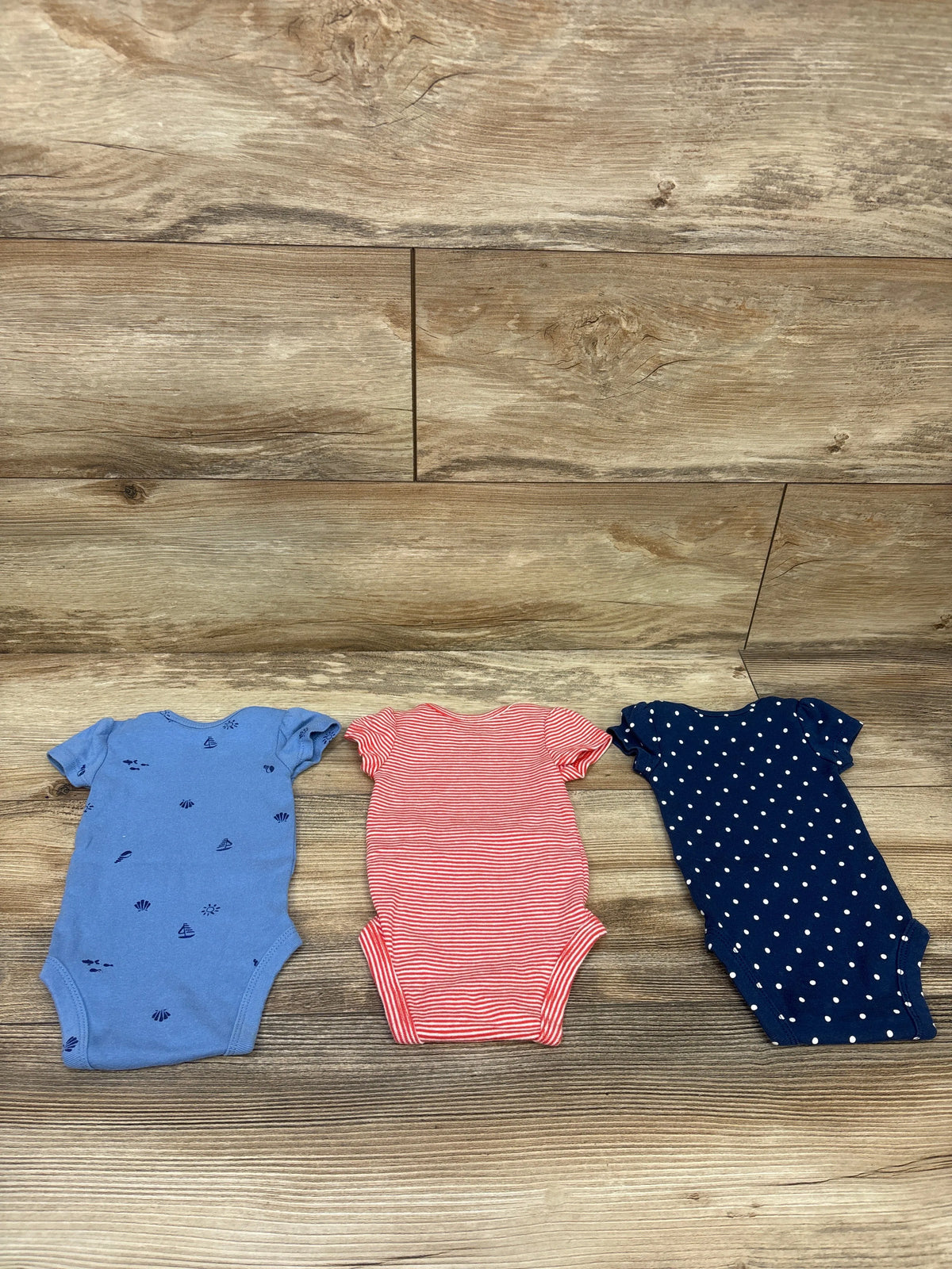 Carter's 3pk Bodysuits Blue sz Newborn