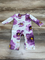 Burt's Bees Baby Floral Coverall White/Purple sz Newborn