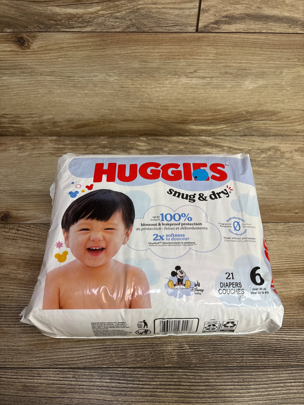 NEW Huggies Snug & Dry Diapers 21ct. Size 6
