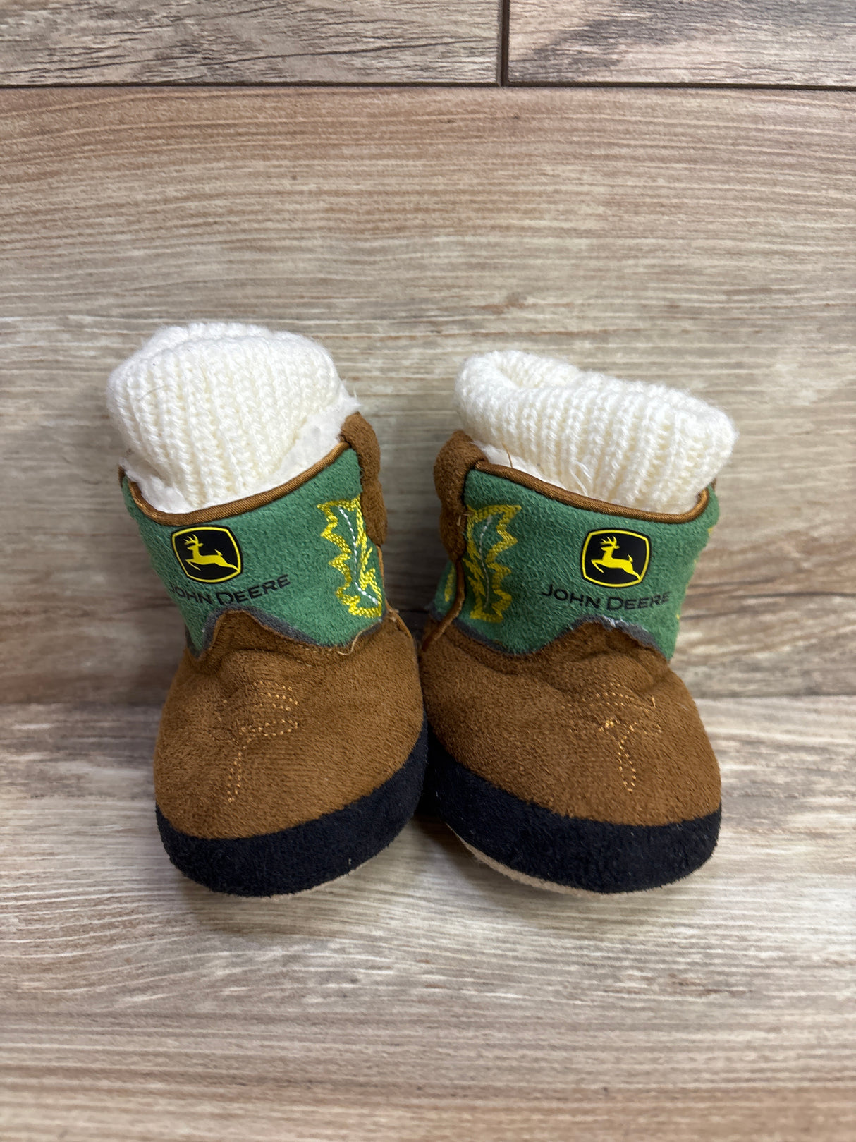 John Deere Infant Cowboy Boot Slipper Brown sz 1c