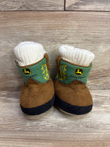 John Deere Infant Cowboy Boot Slipper Brown sz 1c