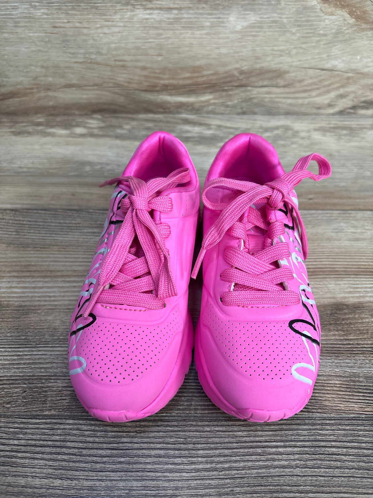 Skechers x JGoldcrown Uno Lite Metallic Love Sneakers Pink sz 12c