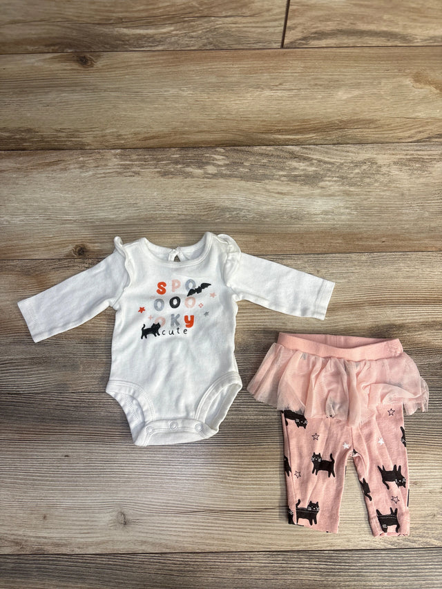 Carter's 2pc Spooky Cute Bodysuit & Leggings White sz Newborn - Me n Mommy To Be