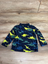 Jumping Beans 1/4 Zip Dinosaur Pull Over Fleece Navy sz 2T